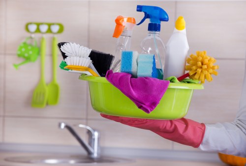 Commercial after builders cleaning in a modern office space