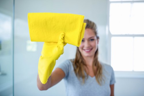 Detailed move out cleaning of kitchen cabinets and countertops