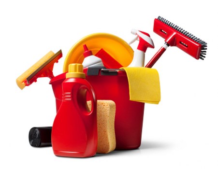 Professional cleaners providing commercial janitorial services